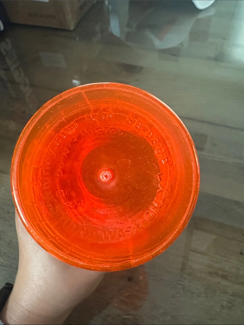 Six Flags Coca Cola Bright Orange Drink Cup (no straw)